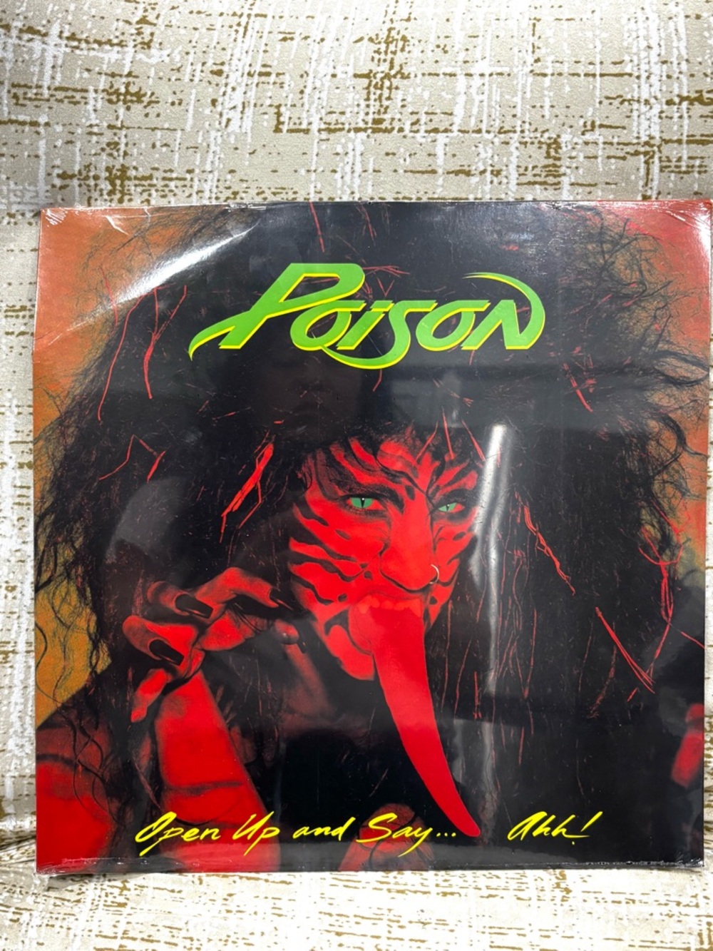Poison 'Open Up and Say... Ahh!' Vinyl with Neon Green Logo
